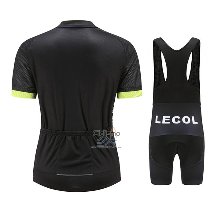 Le Col Ropa Ciclismo Culotte Corto 2021 Hombre Mangas Cortas Negro AMarillo